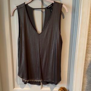 Chic Gray Sleeveless Top